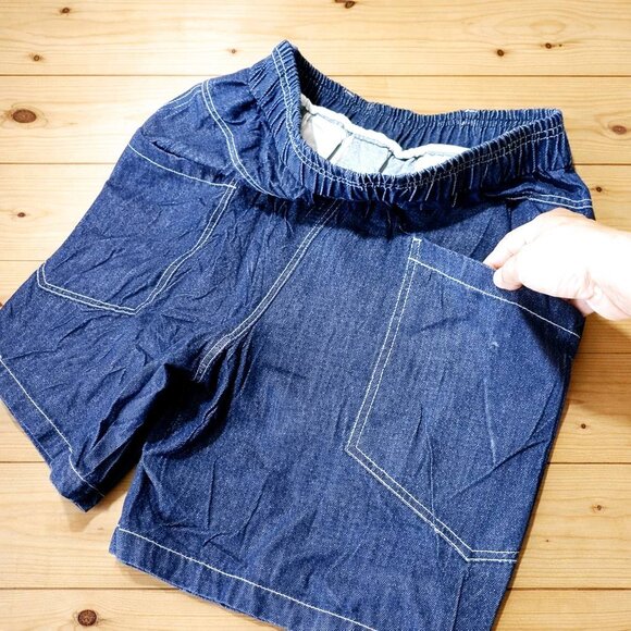 Vintage Dark Wash Denim Shorts - Picture 3 of 3